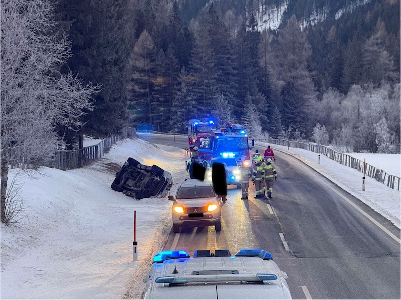 Der Unfall ereignete sich auf der B99, der Katschberg Bundesstraße (Bild: FF Tweng)