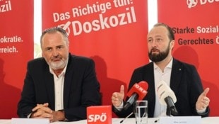 Hans Peter Doskozil (links) und Max Lercher sind politische Weggefährten.  (Bild: Jauschowetz Christian)