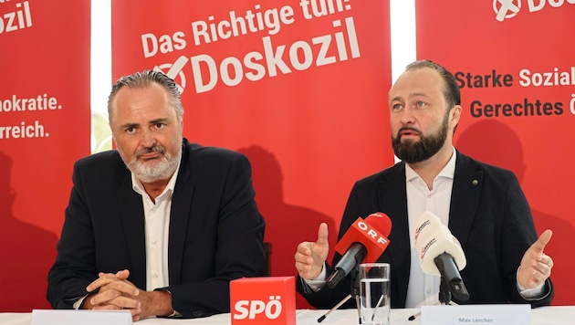 Hans Peter Doskozil (links) und Max Lercher sind politische Weggefährten.  (Bild: Jauschowetz Christian)