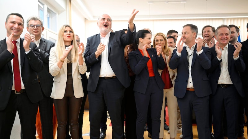 Rejoicing in the SPÖ after the state elections (Bild: Imre Antal)