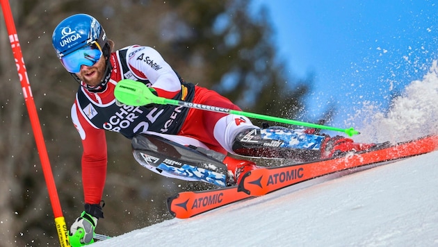 Schritt für Schritt: Marco Schwarz nähert sich wieder der absoluten Spitze. Im Wengen-Slalom wurde er Siebenter. (Bild: GEPA/GEPA pictures)