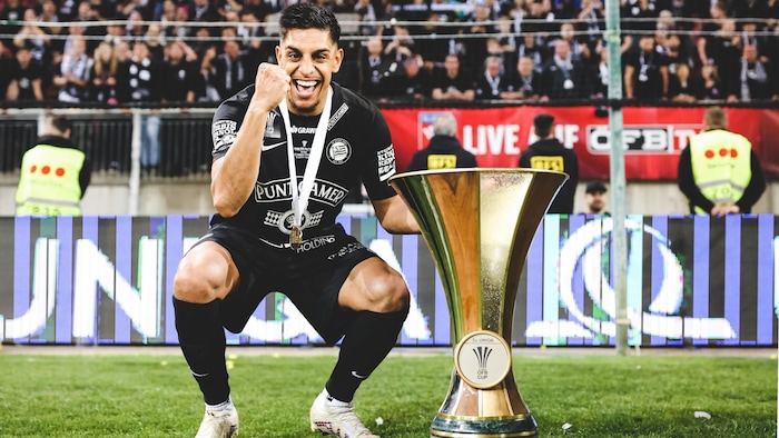 Manprit Sarkaria 2023 nach dem Cup-Erfolg gegen Rapid