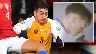 Ion Nicolaescu sorgte im Spiel gegen die Quick Boys für eine seltsame Szene. (Bild: AFP/APA/Michal CIZEK, X/CollinRugg)