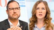 Hafenecker und Plakolm verhandeln die erste Runde. 