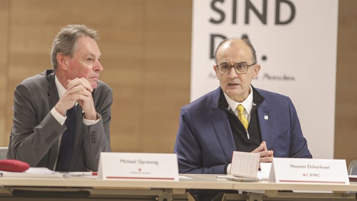 Von links: ÖRK-Generalsekretär Michael Opriesnig und Hossam Elsharkawi