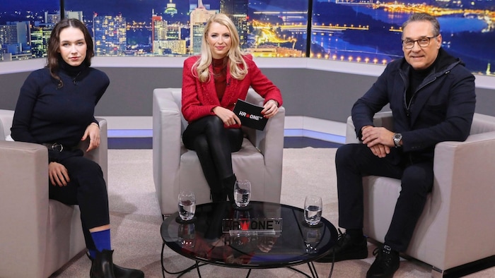 Lena Schilling, Jana Pasching and Heinz-Christian Strache (from left)