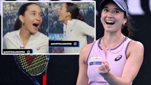 Eva Lys überraschte bei den Australian Open alle – und ihr Preisgeld sie selbst. (Bild: APA/AFP/WILLIAM WEST, Facebook.com/Eurosport Deutschland)