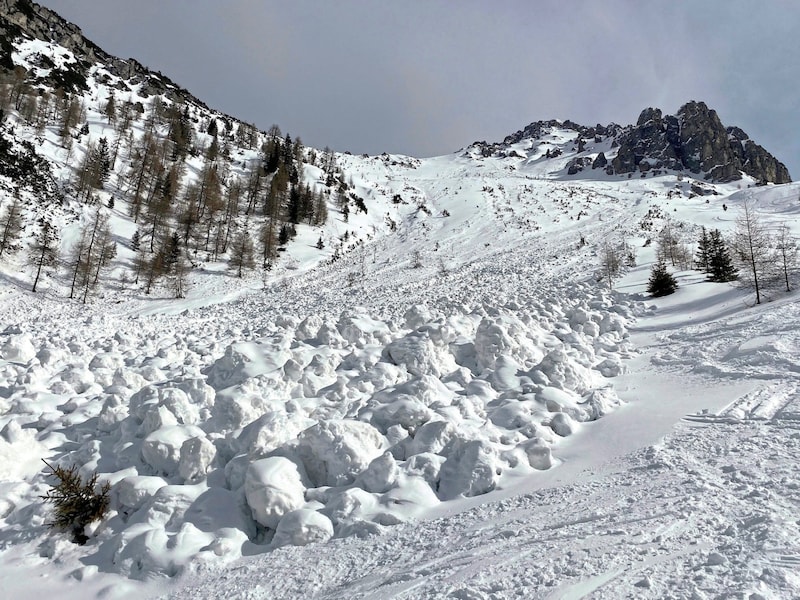 According to experts, the risk of avalanches in the Götzner Grube should not be underestimated. (Bild: LUA Tirol)