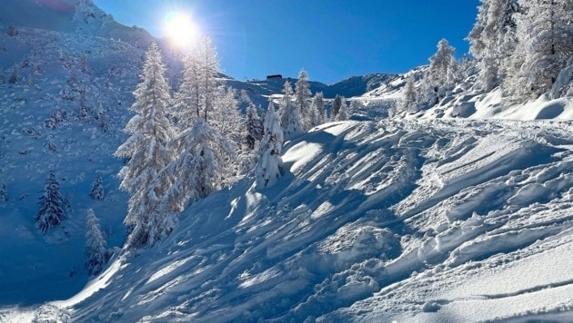 Vom Skigebiet Muttereralm führt eine Skiroute aufs Birgitzköpfl, oft herrschen traumhafte Bedingungen.   (Bild: LUA Tirol)