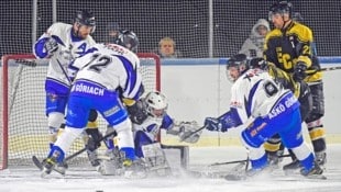 Im „Krone“-Spiel der Runde zwischen Göriach und Arnoldstein ging es heiß her. (Bild: Sobe Hermann/Ersteller : Hermann Sobe , 9232 Rosegg, Urheberrecht , Credit -Photo by Medienservice HS H.Sobe)