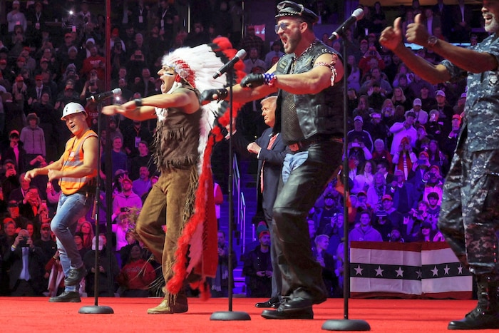 The night before the inauguration, Trump celebrated at a party.