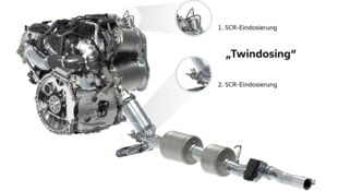 ie SCR-Abgasreinigung hat VW mit seinem Twindosing-System, bei dem doppelt AdBlue in den ...