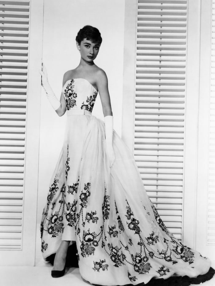 Audrey Hepburn wore a similar gown in the 1954 film "Sabrina".