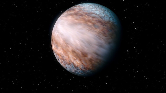 Supersonic jet streams raging around the equator of WASP-127b (image) reach speeds of almost ...