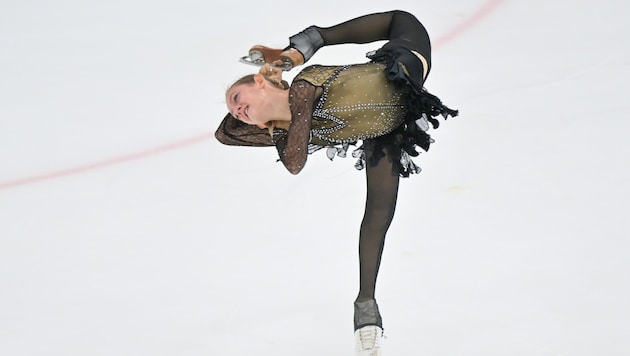 Hannah Frank (15) aus Puchenau gilt als das größte heimische Eiskunstlauf-Talent. (Bild: GEPA pictures/ Christian Moser)