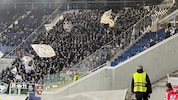 Sturms Fan-Block im Gewiss-Stadion in Bergamo