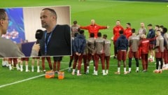 Real-Madrid-Experte Edin Soso über die aktuelle Situation bei den „Königlichen“. Salzburg hat in Madrid jedenfalls keiner auf der Rechnung. (Bild: AFP/Pierre-Philippe MARCOU, krone.tv)