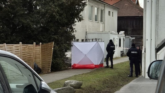 Im Garten eines Hauses in Hall entdeckte ein Bewohner die Leiche. Er hatte nach seiner Katze gesucht.  (Bild: ZOOM Tirol)