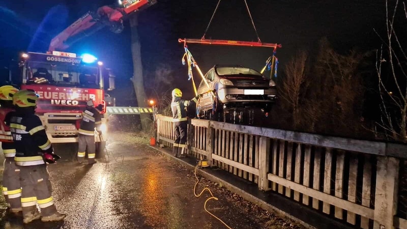 Komplizierte Bergung in Mellach (Bild: FF Mellach)