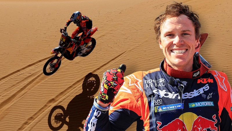 Der wohl emotionalste Sieg der Firmengeschichte: Daniel Sanders gewann vergangene Woche die Rallye Dakar. (Bild: AFP, REUTERS)