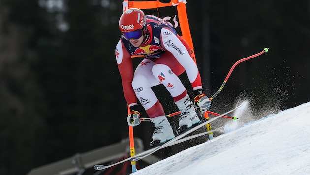 Stefan Eichberger überraschte im Abschlusstraining von Kitzbühel. (Bild: GEPA)