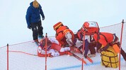 Auweh! Der Kärntner Felix Hacker verletzte sich im Kitzbühel-Training am Knie.