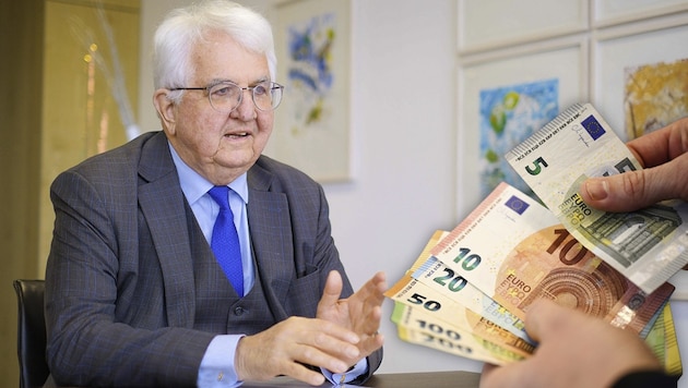 "The approach of first saving on expenditure and not immediately thinking about increasing income is the right one," says Robert Holzmann. (Bild: Krone KREATIV/Markus Wenzel, Horst Einöder)