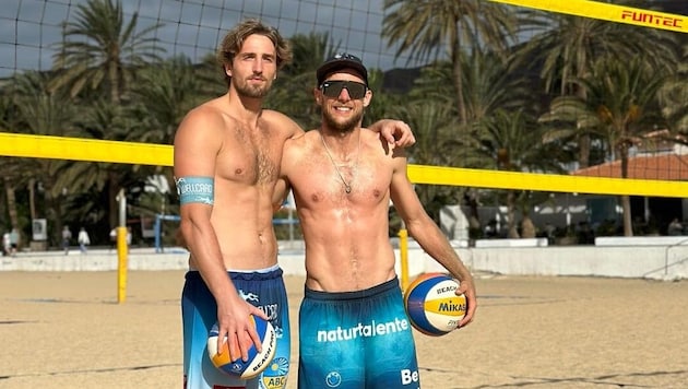 Neues Beach-Gespann: der Kärntner Felix Friedl und Flo Schnetzer (re.). (Bild: Flo Schnetzer)