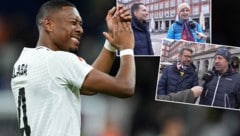 Die Salzburg-Fans freuen sich auf das Duell mit David Alaba und Co. (Bild: krone.tv)