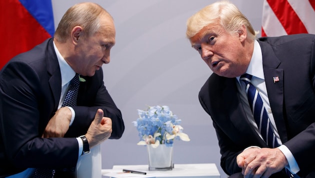 "I love the Russian people and have always had a good relationship with President Putin," said the US president. (Bild: AP ( via APA) Austria Presse Agentur/AP)