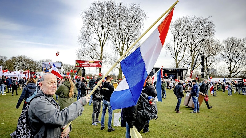 Archivbild aus dem Jahr 2023: Bauernprotest in Den Haag (Bild: APA/AFP/ANP/Robin UTRECHT)