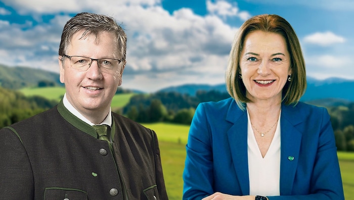 The two successors: Simone Schmiedtbauer and Andreas Steinegger.