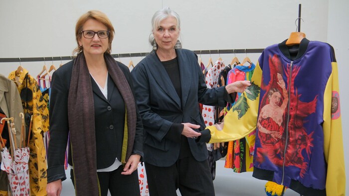 Lentos director Hemma Schmutz (left) and curator Sabine Fellner