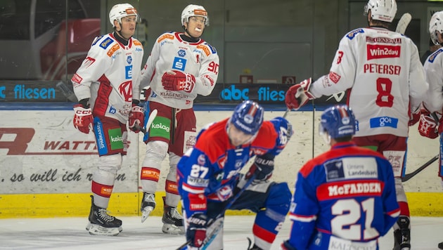 Mathias From and Matt Fraser (from left) each have 18 goals this season. (Bild: GEPA pictures)