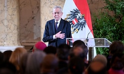 Bundespräsident Alexander Van der Bellen beim Neujahrempfang des Bundespräsidenten für das ...