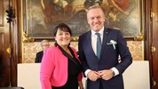 Gegen neuen Hymnentext: Manuela Khom und Mario Kunasek. 