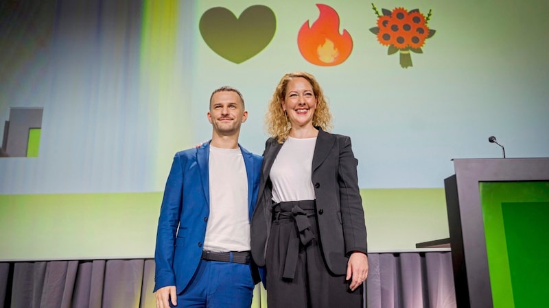 Den Start in den Wahlkampf hat sich das grüne Spitzenduo Peter Kraus und Judith Pühringer wohl anders vorgestellt. (Bild: Grüne Wien)