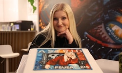 Kuchen mit Single-Cover-Aufdruck gab’s als Geschenk