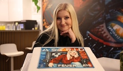 Kuchen mit Single-Cover-Aufdruck gab’s als Geschenk (Bild: Tröster Andreas)