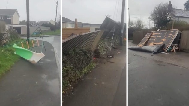 Pictures of the destruction in Cornwall (Bild: kameraone)