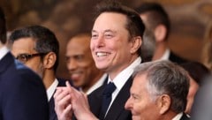 Elon Musk macht sich über seine Kritiker lustig. (Bild: APA/AP)