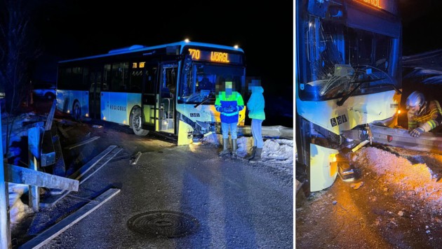 Am Linienbus entstand erheblicher Schaden. (Bild: ZOOM Tirol)