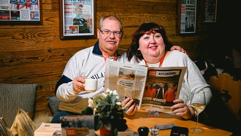 "I haven't been able to sleep since I found out about the win," reveals Manuela Riml. Good thing there was also coffee for her and her husband Walter at the Krone. (Bild: Wenzel Markus)