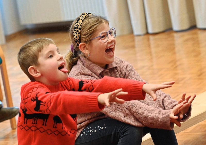 Wie macht der Löwe? BÄH! (Bild: Evelyn Hronek)