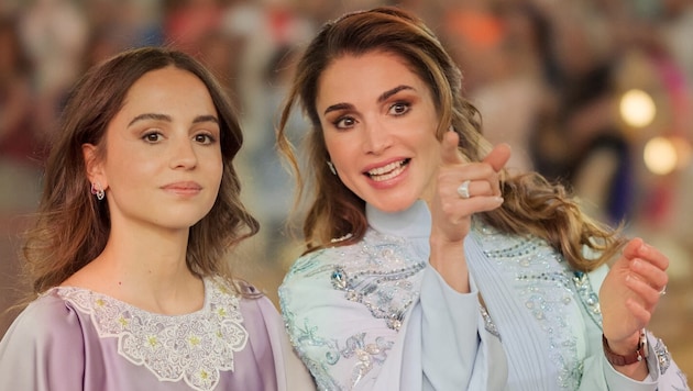 Prinzessin Iman und ihre Mutter, Königin Rania  (Bild: APA/AFP/Office of Her Majesty Queen Rania Al Abdullah)