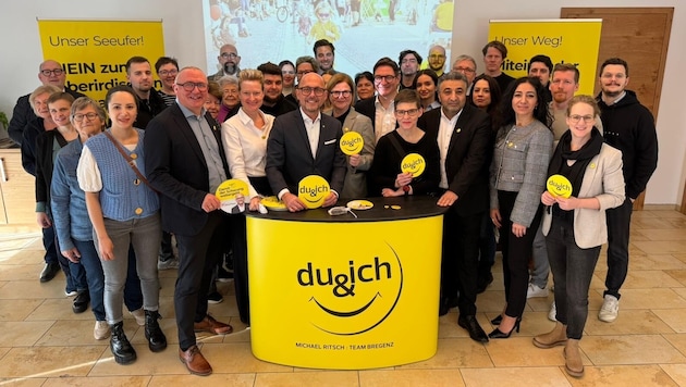 The team around Mayor Michael Ritsch on Friday (Bild: Team Bregenz)