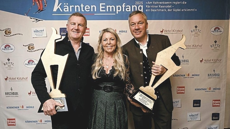 Thomas Rass mit Bettina & Fritz Strobl. (Bild: Wenzel Markus/Markus Wenzel)