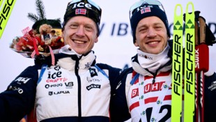 Tarjei Boe (rechts) und Bruder Johannes Thingnes Boe (Bild: AFP or licensors)