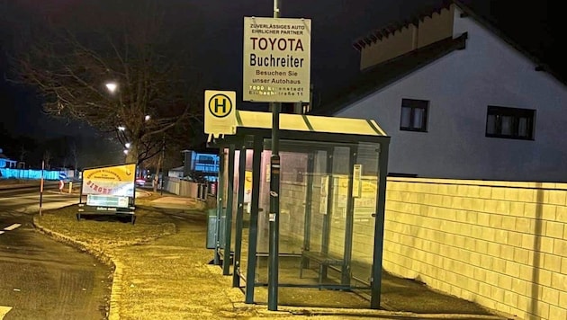 The crime scene: Sonnengasse bus stop (Bild: Privat)