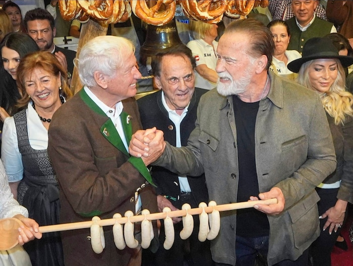 Der „Terminator“ war bestens gelaunt. 